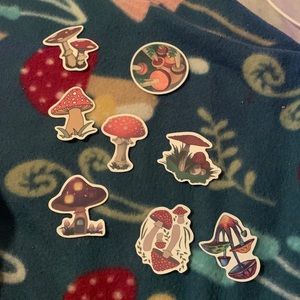 Mushroom homemade waterproof 3 dollars for 7 stickers plus freebie stickers